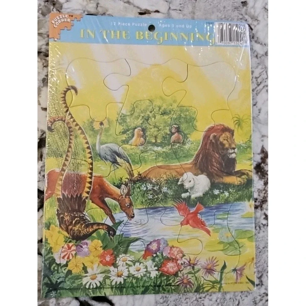 Vintage‎ 1996  Frame Tray Puzzles Noah And The Ark/ In The Beginning Lot Of 2